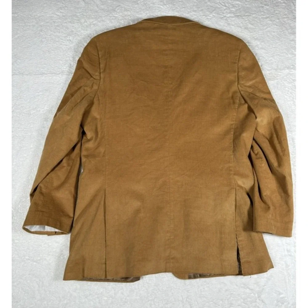 Alan Flusser Mens Sport Blazer 42L Chore Coat Corduroy Copper‎ Cotton Jacket